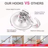 Elegear Pack of 4 Suction Cup Hooks Strong Max 3