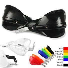 Wacece ATV Handguards 7/8" and 1 1/8" Hand Guards Solid Panel Universal for TRX 250X 300EX 350 400EX LTZ400 Raptor Grizzly 350 660 700 Warrior Sportsman Scrambler Dirt Pit Bike Black