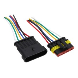 eMagTech 6 Pin Electrical Wire Connector AWG Terminal Car Auto Waterproof Wire Connector Plug for Currents Up to 10A Automotive Replacement Parts 8cm Length