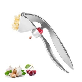 Prensa de ajo generica Otemo, trituradora y picadora de ajo, de acero inoxidable, resistente, fácil de usar, a prueba de óxido, fácil de limpiar, innovadora. Garlic mincer (picadora de ajo)