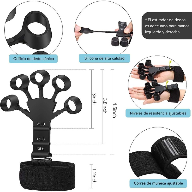 BIMOZY SWB-02 Entrenador de Fuerza de Agarre – Pack de