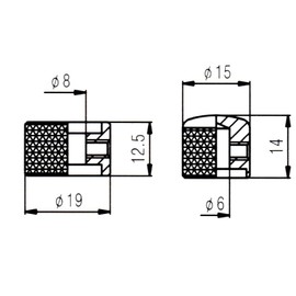 Dual concentric guitar control knob, tone or volume in gold steel body.