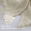Simple&Opulence Cotton Muslin Throw Blanket for Bed, Couch, Knit Woven