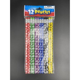 Rinco Paw Print Pencils (1 Dozen) Assorted Colors