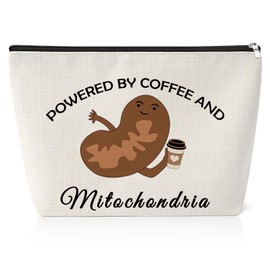 Funny Coffee Makeup Bag Coffee Themed Gift for Friend Sister Chemistry Gifts for College Student Accessories Decor Toiletry Bag Biology Teacher Presents for Women Zipper Pouch