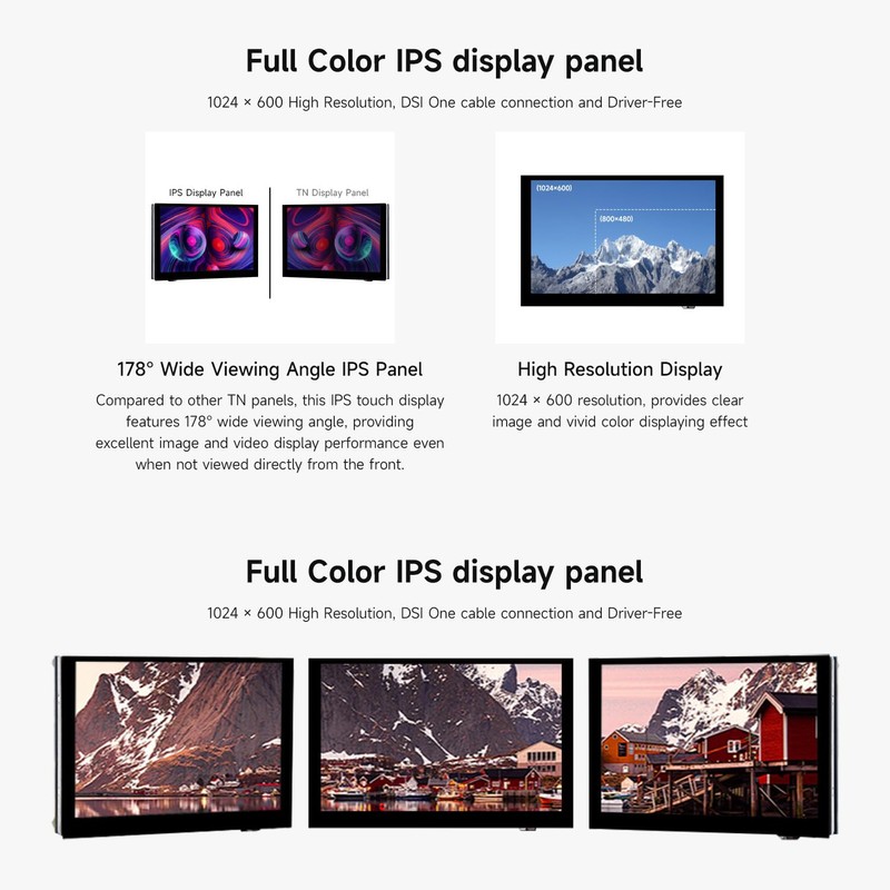 Waveshare 5 inch Capacitive Touch Display with Stand for Raspberry
