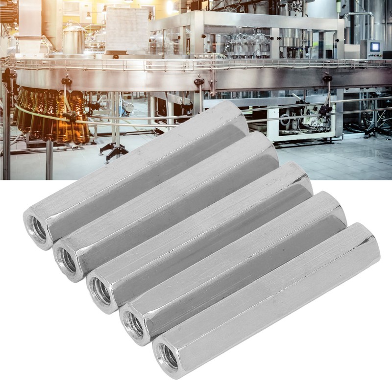 5 Pcs Hex Coupling Nut M8x1.25 75mm Length 304 Stainless