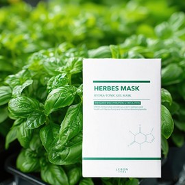 lebon Reborn Herb Sheet Mask 5-pack Naturally derived aromatic hot skin, dry, sensitive troubles / 르본 허브 시트마스크 5매입 자연유래 아로마틱 열오른 피부 건조 예민 트러블
