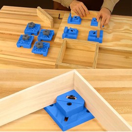 Jiawu 4PCS Corner Clamps for Woodworking, 90 Degree Right Angle Clamp, 2 Modes Adjustable Corner for Woodworking, Boxes, Drawers, Cabinets, Fixing Clips