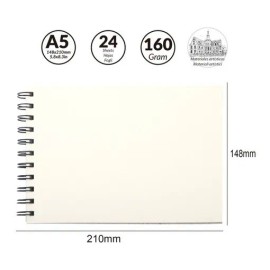 Sketchbook Cuaderno De Boceto Block De Dibujo 24hoja A5 160g