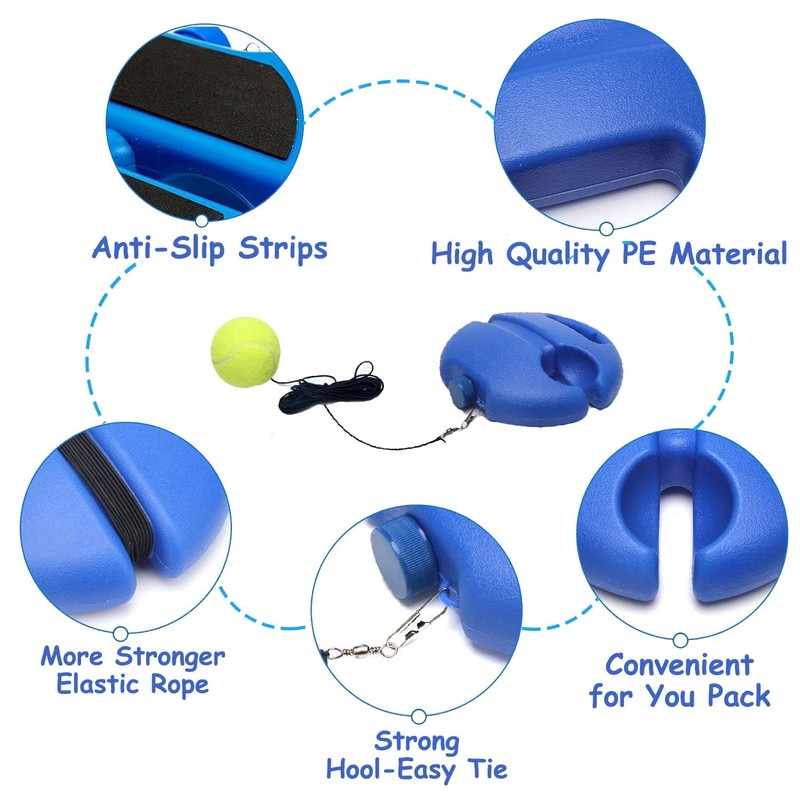 Solo Trainer Rebound Ball, Elastic with String for Self Tennis