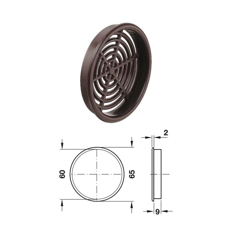 cyclingcolors 5x Ventilation Grille Exhaust Grille Outer Grille Round Total