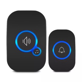 KERUI Wireless Plug-in Receiver Doorbell 2x Push Button Adjustable Volume 32 Songs