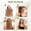 Elailite Real Hair Clip-In Extensions 1 Weft #4 Medium Brown