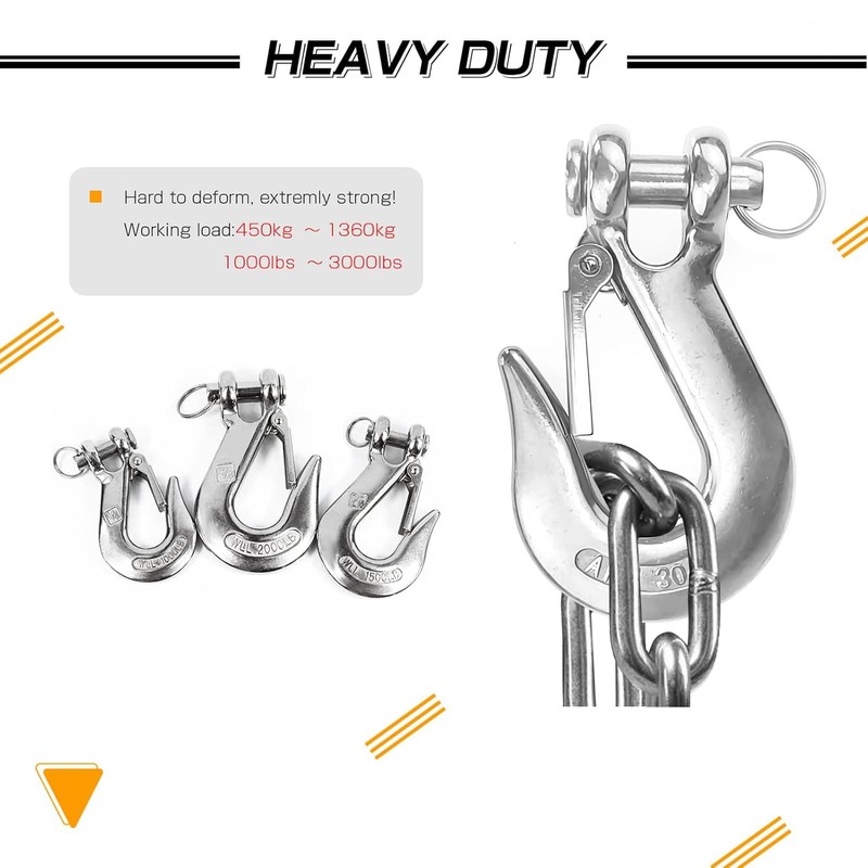 AMYSPORTS Heavy Duty Slip Hook Lifting Winch Steel Slip Hook