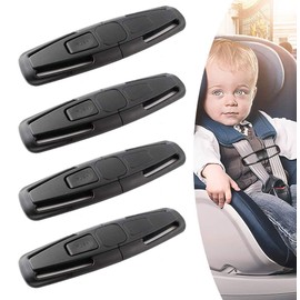 4 Pcs Clip de Cinturón de Seguridad, Clip de Arnés para Asiento de Coche, Protector para Cinturón de Auto, Clips de Cinturón de Seguridad para Niños, Coche Protector Ajustable Abrazadera, Cinturón de Seguridad Protector Ajustable, Para Bebés y Niños