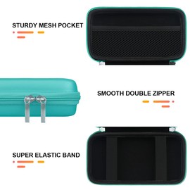 BOVKE Hard Carrying Case for 3D Pen Set, 3D Pen Case Compatible with 3Doodler Start+ Essentials 3D Printing Pen Toy Home Art Activity Set, Mesh Pocket fit 3D Printing Filament, Turquoise (Box Only)