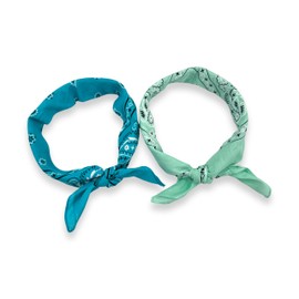 Vamqor Bandana Single Pack & Double Pack Cotton for Men and Women 22 Inch(Turquoise&Mint)