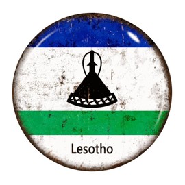 Lesotho Notebook Wall Decoration Lettering Wall Stickers International Flag Bunting Banner Self-Adhesive Home Decals for Suitcase Garage Kitchen Trucks Vinyl 18in