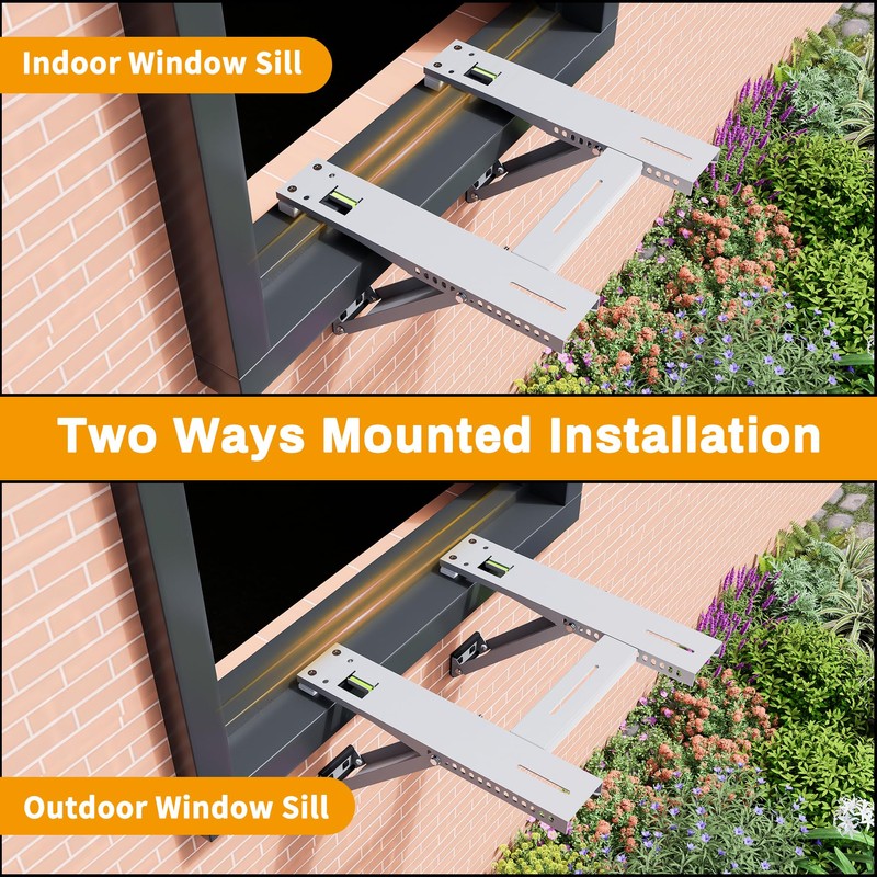 Powrocket Window Air Conditioner Support Bracket with 2 Arms,Window AC