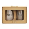 Mud Pie His Hers Boxed Glass Set