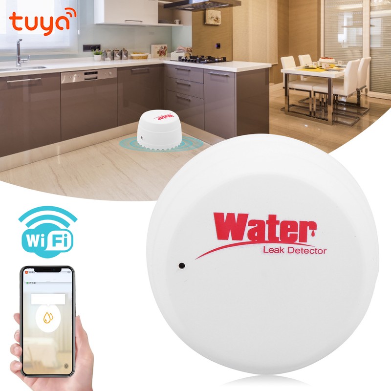 3V Wifi Wireless Water Leakage Detector Overflow Alarm Red LED
