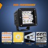 Nilight 2PCS 42W Light Bar 3Inch Cube Pod Light Amber