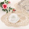sourcing map 2Pack Retro Lace Placemat 12x18-in Oval Embroidered Table