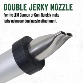 LEM Products Jerky Cannon and Gun Double Jerky Nozzle, 2 Jerky Slots, Stainless Steel