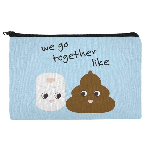 GRAPHICS & MORE Toilet Paper and Poop We Go Together Like Funny Friends Makeup Cosmetic Bag Organizer Pouch
