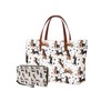Sannovo 2 Pcs Dachshund Print Handbag and Wallet Set for