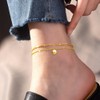 QJLE Initial Gold Anklets for Women Waterproof Womens Anklet Ankle