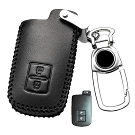 Toyota Smart Key Case, Key Cover, 2J C, Key Holder for Toyota 2 Buttons, Prius, Harrier, Alphard, Velfire, Land Cruiser, Auris, Camry, Crown Athletes, etc, Black