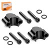 7/8" Heavy Duty Black Handlebar Risers 30mm Height for Motorcycle