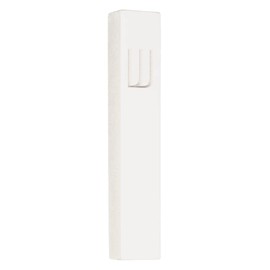 A&S Mezuzot Modern Concrete Mezuzah Case Design, Easy Peel and Stick Mezuza (White+ Engraved Shin, 6 Inches)