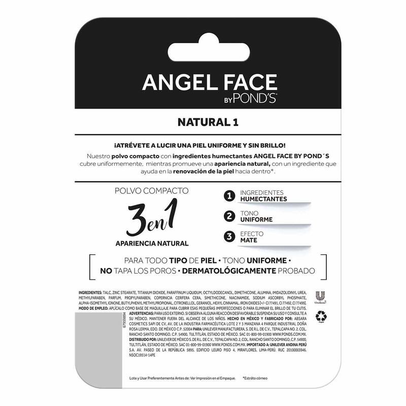 Maquillaje en Polvo Compacto Ponds Angel Face Natural Uno 12g
