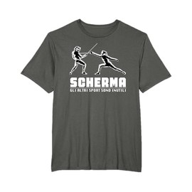 Scherma Schermitore Spadaccino Fioretto Spada Sciabola Maglietta