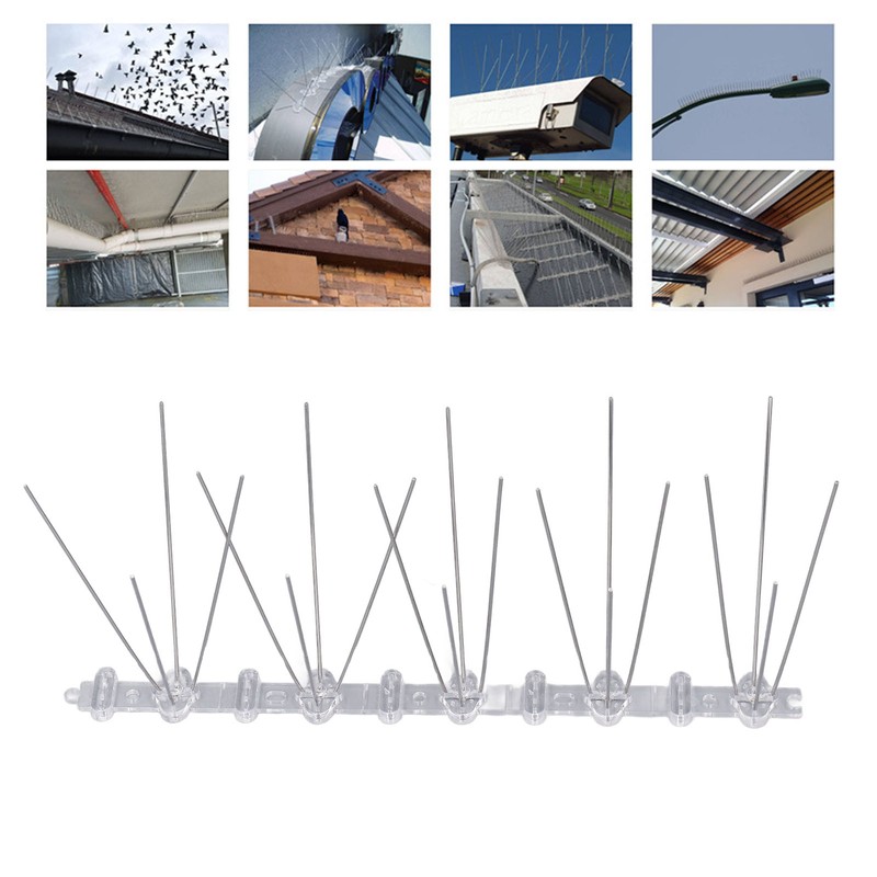 Bird Spikes 304 Stainless Steel Wire Rust Proof Plastic Base