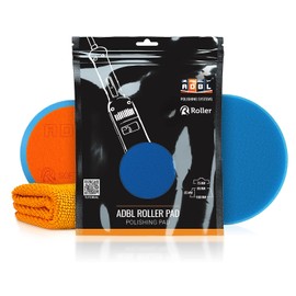 ADBL Polishing Pad, Polishing Disc, Polishing Sponge with Velcro Fastener, Professional Quality, Diameter 75 mm, blue