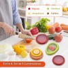 Recipientes Silicona Reutilizables 5 Unidades para Nevera, Conserva Cebolla, Tomate,