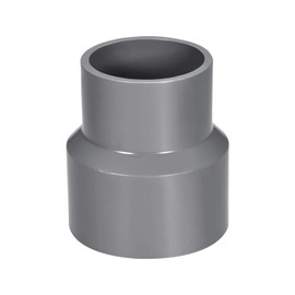 TOP-VIGOR PVC Reducing Coupling Hub by Hub 50mm x 63mm Pipe Fitting Adapter Connector Grey, Duct Reducer Pipe Fitting for Water Supplies Build