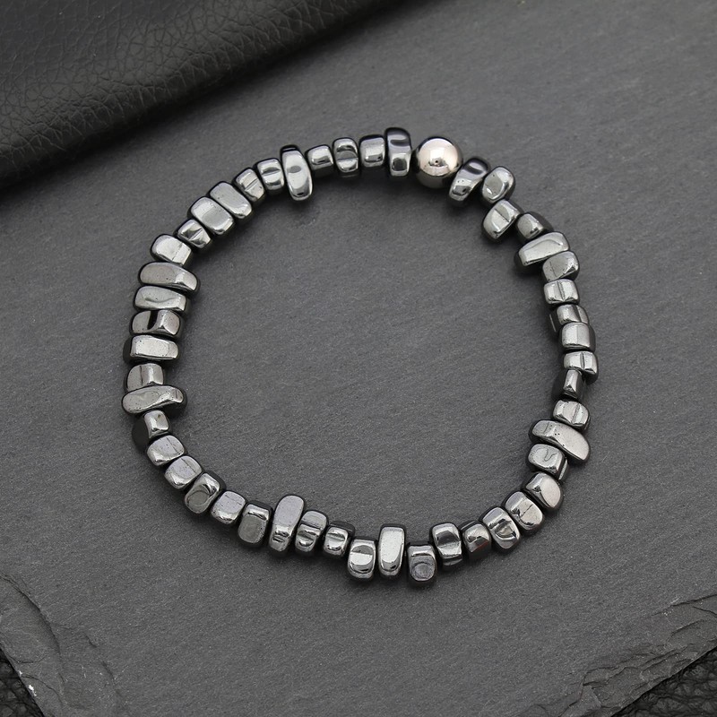 LUOKIFUR Irregular Bracelet Mens Adjustable Beaded Stretch Bracelet Gifts For