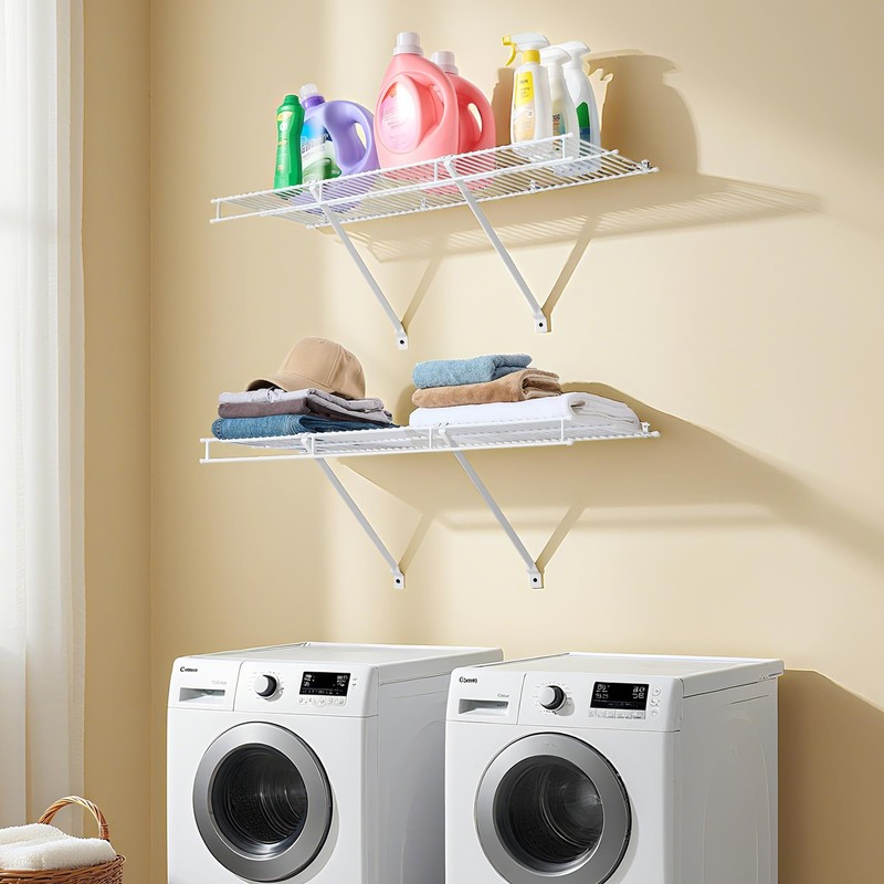 VEVOR Wire Shelf Kit, 3 ft, Set of 2, Wall