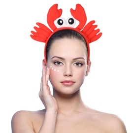 VALICLUD Red Crab Plush Hair Bands Costume Funny Animal Headband Large Crab Tongs Headband Hats Party Dress Up Supplies