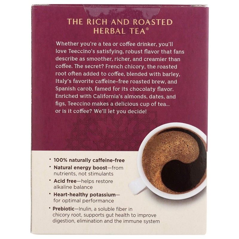Teeccino Vanilla Nut Herbal Tea - Rich & Roasted Herbal