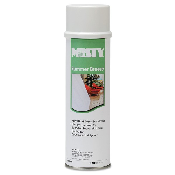 Misty Summer Breeze Handheld Air Deodorizer - 10 Ounce (Case Of 12) 1001868 - Spray Spreads Evenly, Treat Large Areas Without Fall-Out or Staining