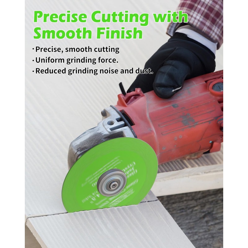 ZORUNNA 10 Pack Glass Cutting Disc for Angle Grinder, 4"