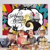 Nightmare Birthday Decorations,Nightmare Happy Birthday Banner Backdrop for Kids Birthday