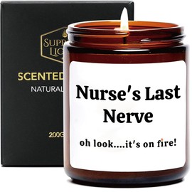 Nurse Gifts for Women & Men- Funny Nurse Candle Gifts for Nurses' Day, Christmas Gift Thank You Gifts for Nurse, Nurse Graduation Gifts, Nurse's Last Nerve Candle