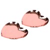 KOMBIUDA Stainless Steel Heart Shape Jewelry Dish Tray Chrome Trinket